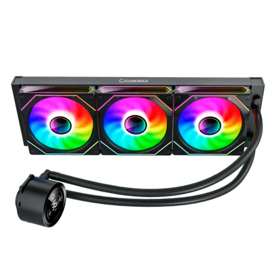 REFRIGERACION LIQUIDA 360MM ICEBURG DIGITAL GAMEMAX NEGRA-1