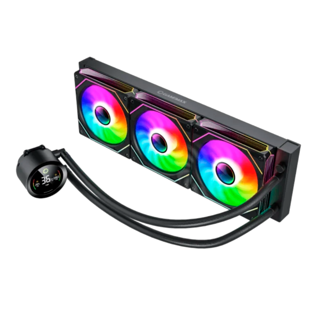 REFRIGERACION LIQUIDA 360MM ICEBURG DIGITAL GAMEMAX NEGRA-3