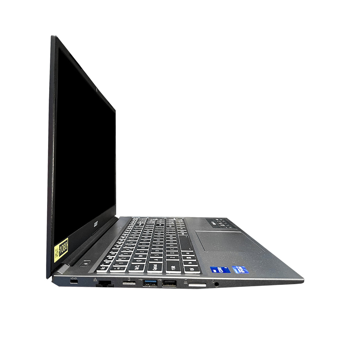 Laptop Acer Aspire Lite plateada abierta mostrando diseño ultra delgado, teclado ergonómico y pantalla Full HD - Laptop Express Caracas
