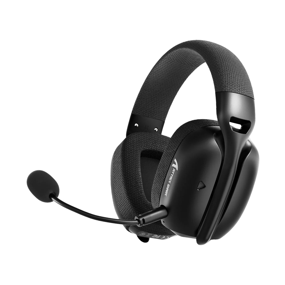 Audífonos gamer negros Attack Shark L80 Pro con latencia de 20ms, peso de 203g y conexión tri-modo para PC y consolas - Laptop Express Caracas