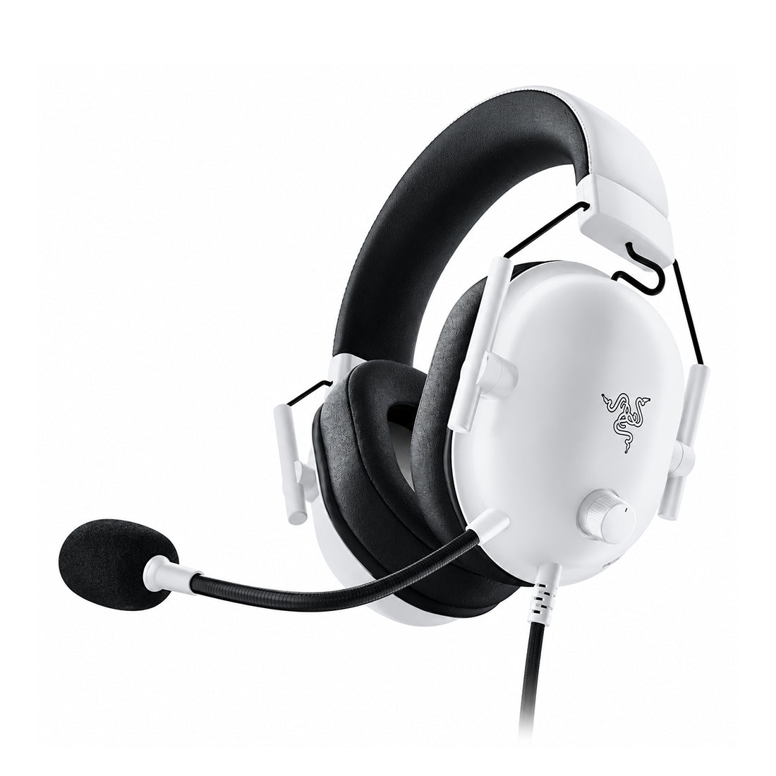 Audífonos gamer Razer BlackShark V2 X en color blanco con diafragmas TriForce de 50mm, conector de 3.5mm, sonido Surround 7.1 y micrófono cardioide - Laptop Express Caracas