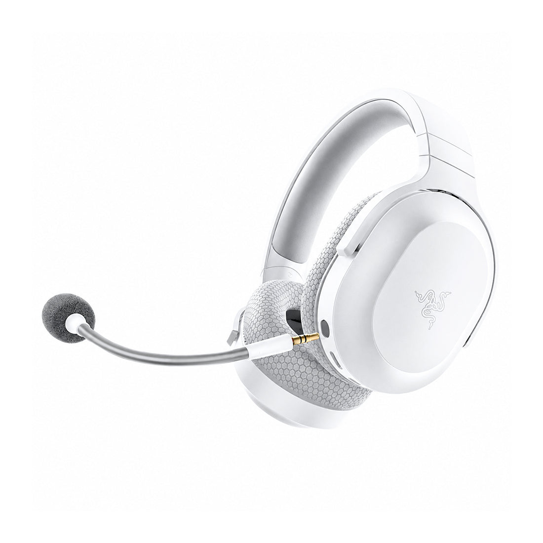Audífonos inalámbricos Razer Barracuda X en color blanco con tecnología SmartSwitch dual, dongle USB-C, Bluetooth, drivers de 40mm y micrófono desmontable - Laptop Express Caracas