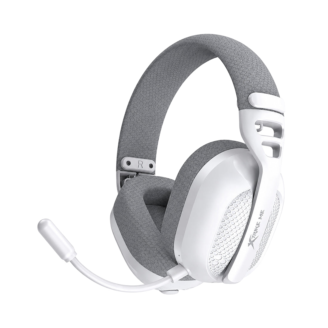 Audífonos inalámbricos Xtrike Me GH-513W en color blanco con conectividad triple modo 2.4G, Bluetooth y USB, micrófono e iluminación - Laptop Express Caracas
