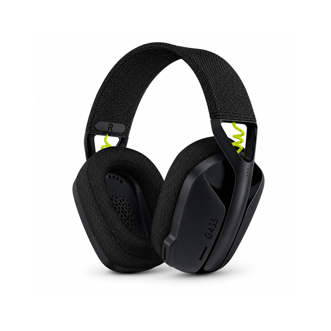 Audífonos gamer inalámbricos Logitech G435 negros con tecnología Lightspeed, Bluetooth y diseño ultra ligero - Laptop Express Caracas