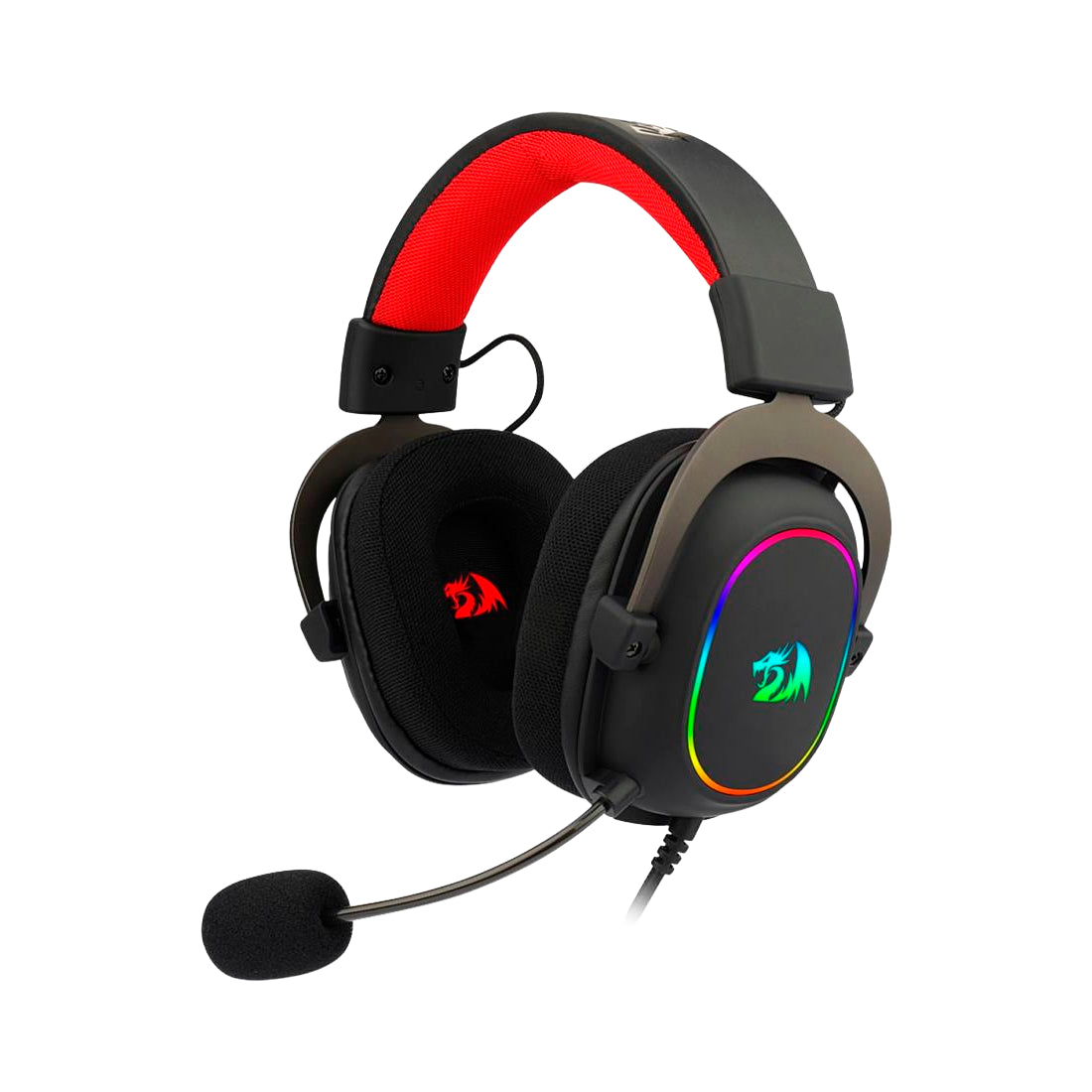 Audífonos gamer Redragon Zeus X H510-RGB con sonido envolvente 7.1, micrófono extraíble e iluminación RGB - Laptop Express Caracas