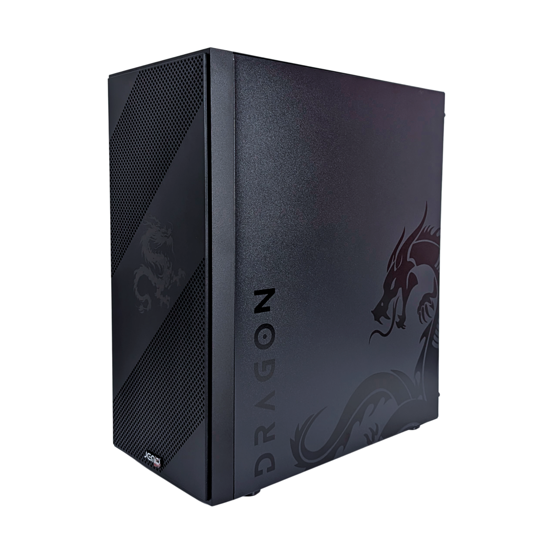 Case gabinete gamer para PC JEMIP Dragon 5383X con 4 ventiladores argb hub controlador panel de vidrio templado y frontal mesh - Laptop Express Caracas