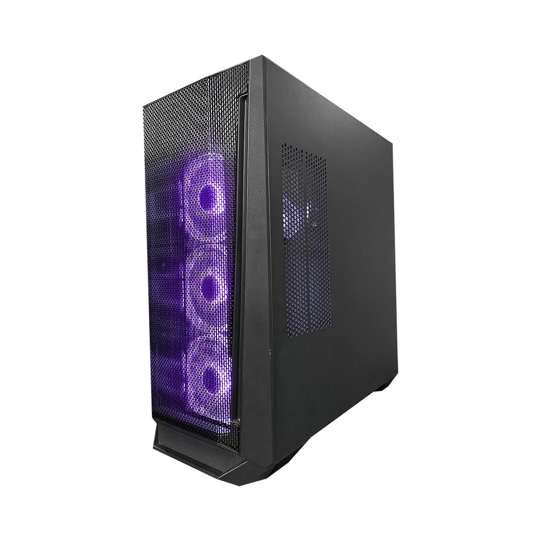 Case Gamer Jemip Quantum JPB507X BK negro con panel de vidrio templado y frontal diseñado para alto flujo de aire - Laptop Express Caracas