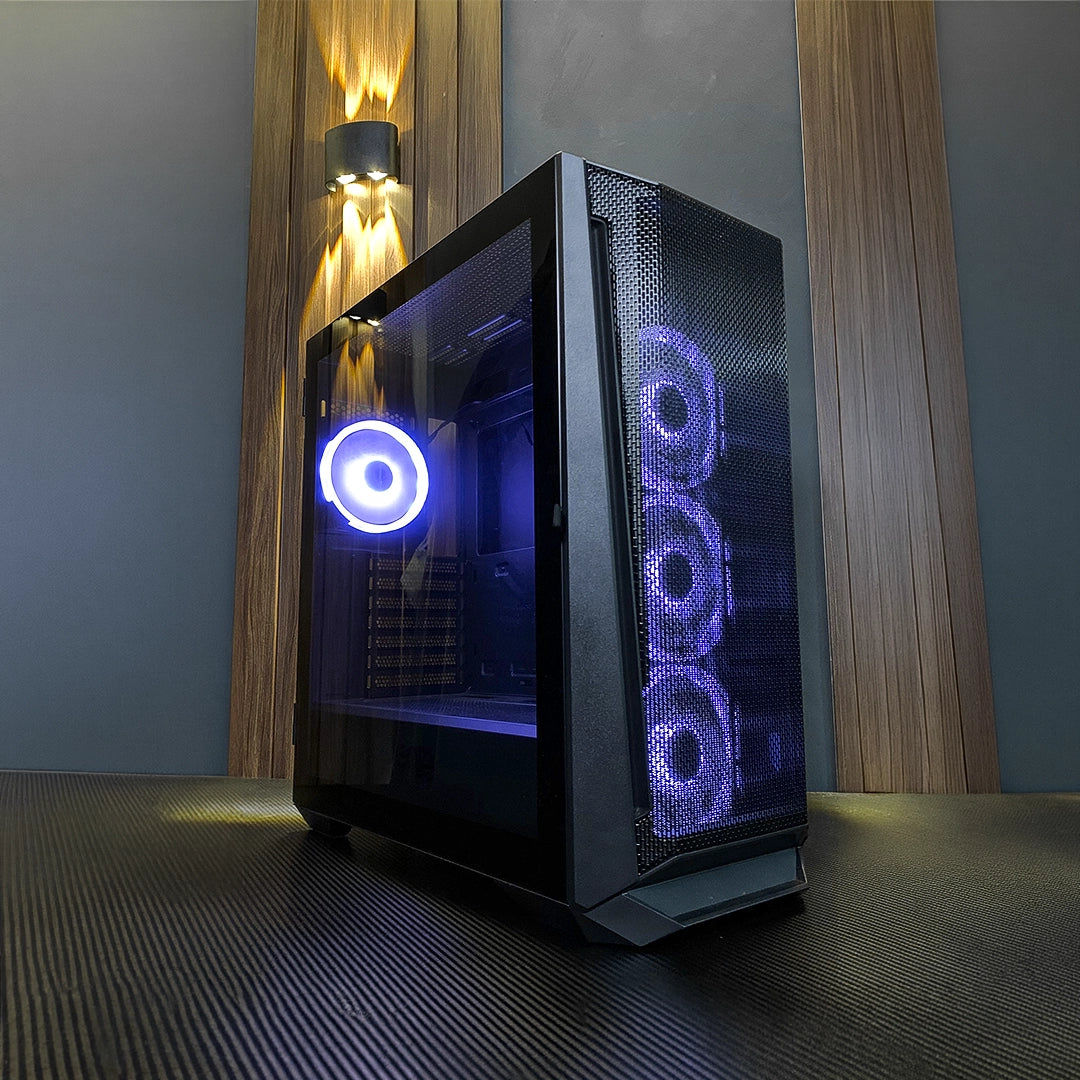 Case Gamer Jemip Quantum JPB507X BK negro con panel de vidrio templado y frontal diseñado para alto flujo de aire - Laptop Express Caracas