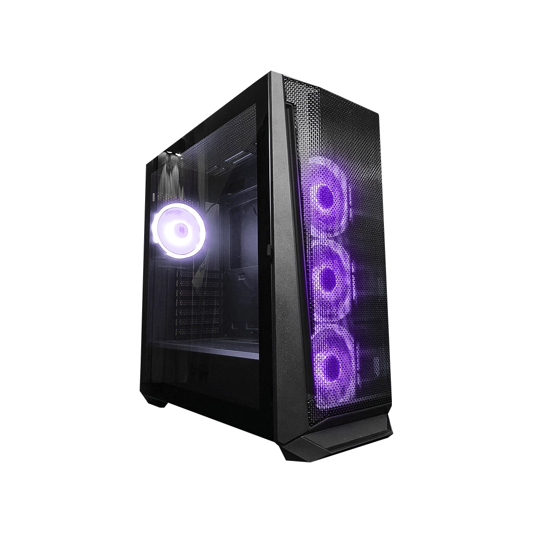 Case Gamer Jemip Quantum JPB507X BK negro con panel de vidrio templado y frontal diseñado para alto flujo de aire - Laptop Express Caracas