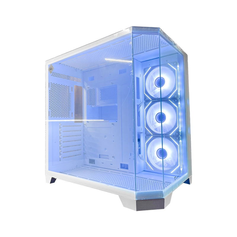 Case Gamer Leadertech Warmachine L280-G edición blanca con panel de vidrio templado y soporte ATX para PC Gaming - Laptop Express Caracas