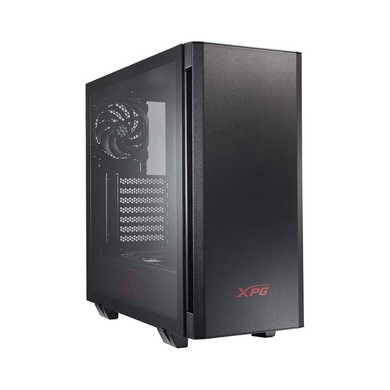 Chasis XPG Invader mATX color negro con panel lateral de vidrio templado y 2 ventiladores instalados - Laptop Express Caracas