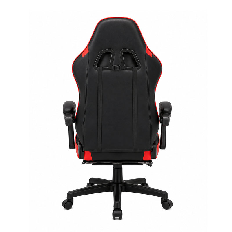 Silla Gamer Ergonomica Calax D1145 | Reposapiés | Cojín Masajeador | Reclinable 140° - Red Black - Laptop Express-3
