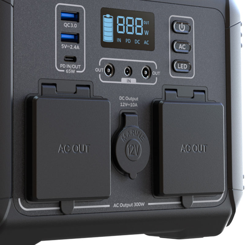 Estación de energía portátil Forza FPP-T300 de 300W con 2 salidas AC, 6 DC y tecnología de onda sinusoidal pura - Laptop Express Caracas