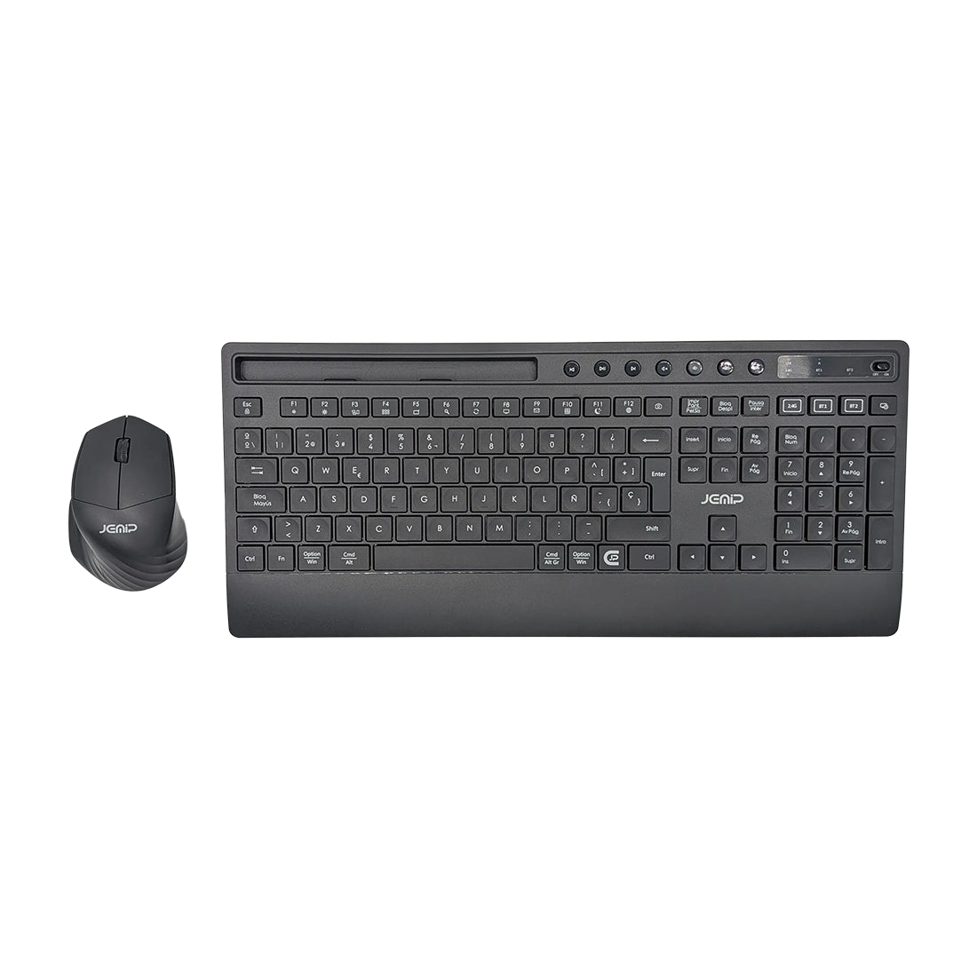 Combo de teclado y mouse inalámbrico Jemip Magnum en idioma español con receptor USB para PC y laptop - Laptop Express Caracas