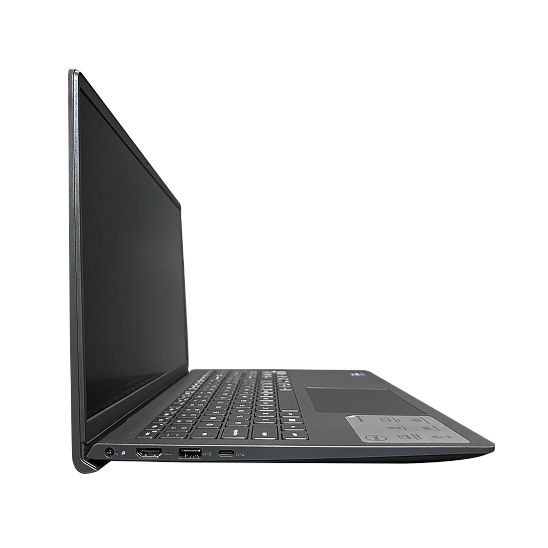 Laptop Dell Inspiron 15 plateada abierta mostrando pantalla táctil y gran capacidad de memoria RAM - Laptop Express Caracas