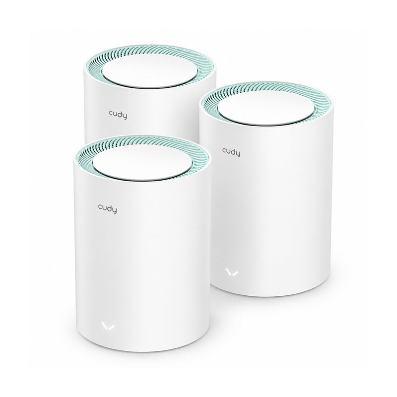 Sistema Mesh Cudy M1300 AC1200 | Pack de 3 | WiFi Gigabit | Cobertura Total Hogar - Laptop Express-1