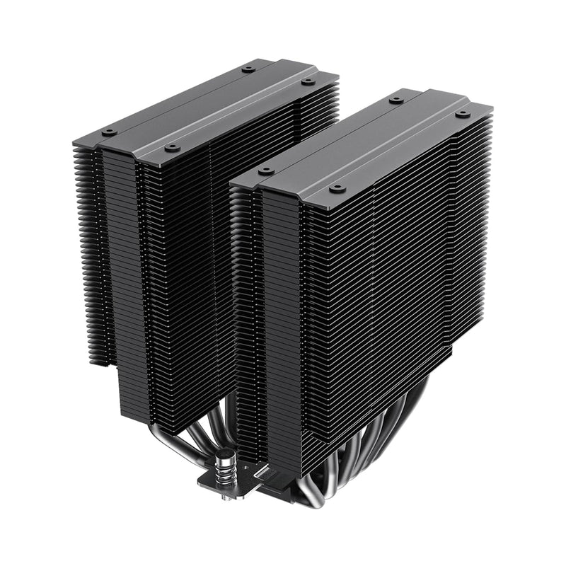 Disipador de aire para CPU GameMax Twin 600 edición negra de doble torre con 6 heatpipes y doble ventilador - Laptop Express Caracas