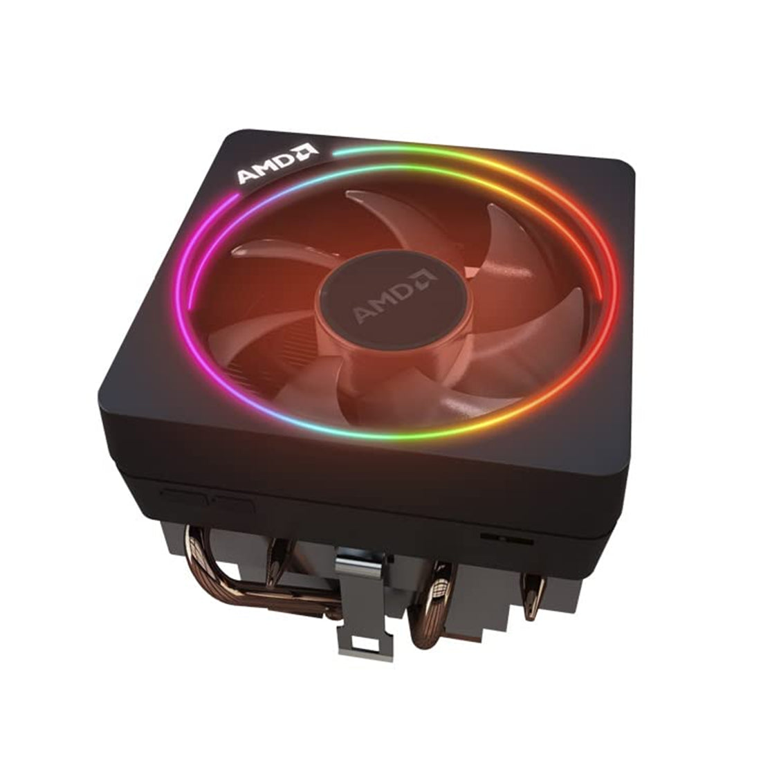 Disipador oficial AMD Wraith Prism RGB con 4 tubos de calor de cobre e iluminación LED para sockets AM4 y AM5 - Laptop Express Caracas