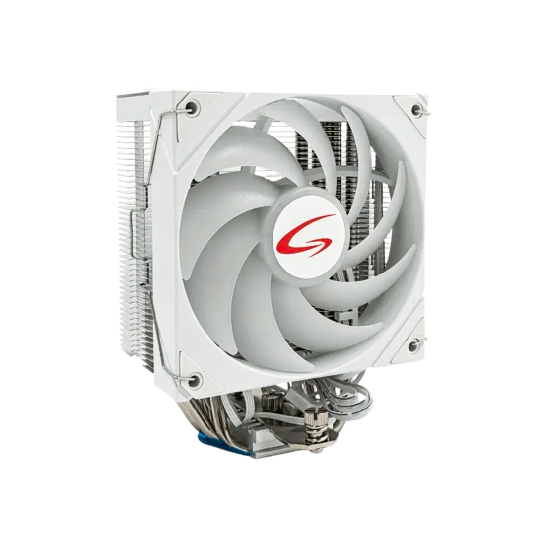 Disipador de aire Jemip J-Thorri edición blanca con pantalla digital de temperatura, 6 heatpipes e iluminación ARGB - Laptop Express Caracas