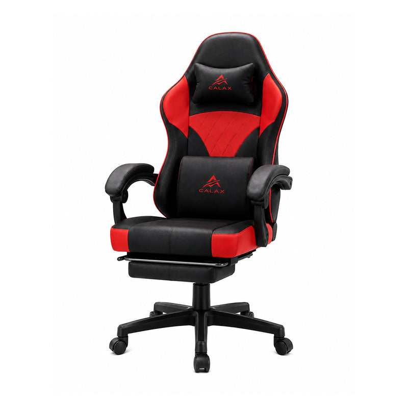 Silla Gamer Ergonomica Calax D1145 | Reposapiés | Cojín Masajeador | Reclinable 140° - Red Black - Laptop Express-2