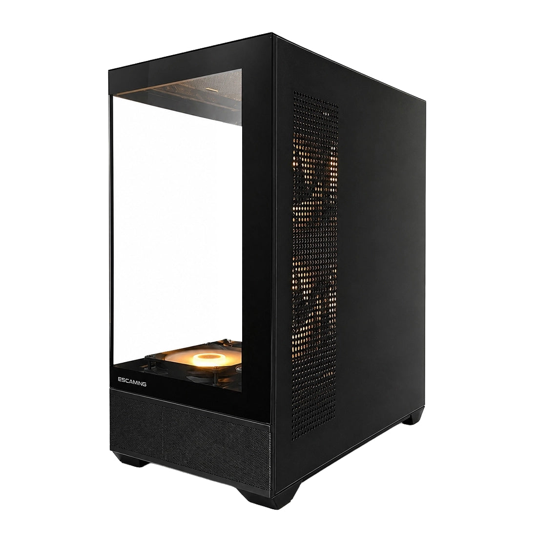 Case Gamer ESGAMING BK01 tipo pecera panorámico con 6 ventiladores ARGB negros - Laptop Express Caracas