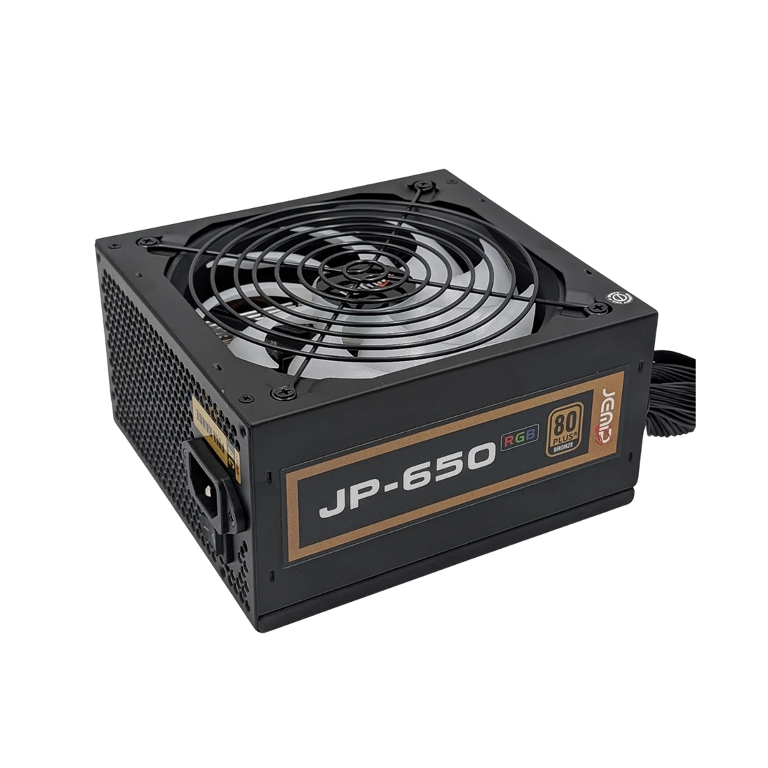 Fuente de poder para PC de escritorio JEMIP de 650w con certificacion de eficiencia 80 plus bronze proteccion electrica avanzada color negra - Laptop Express Caracas