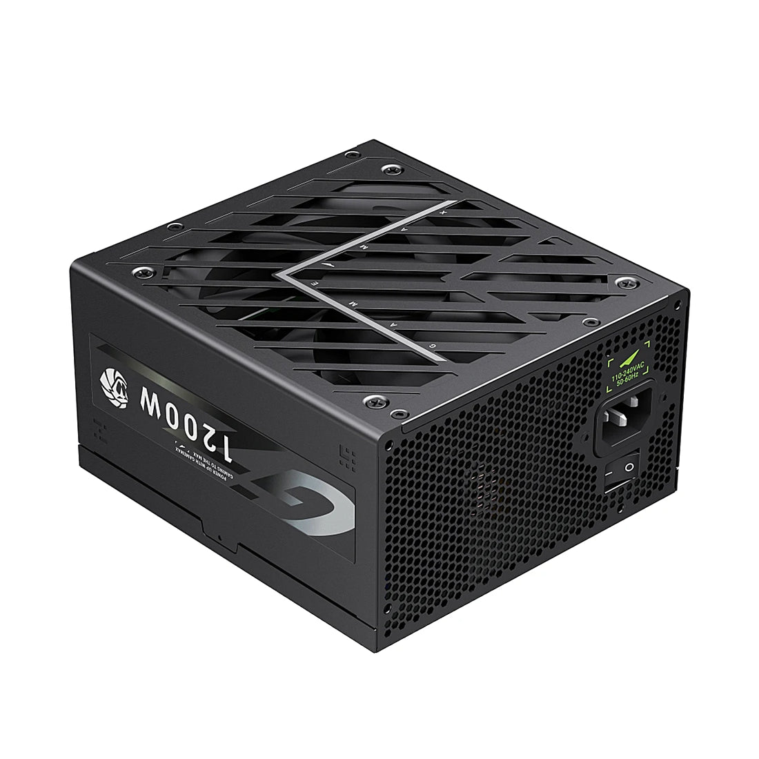 Fuente de poder GameMax 1200W 80 Plus Gold full modular en color negro con soporte ATX 3.1 y conector PCIe 5.1 de 16 pines - Laptop Express Caracas