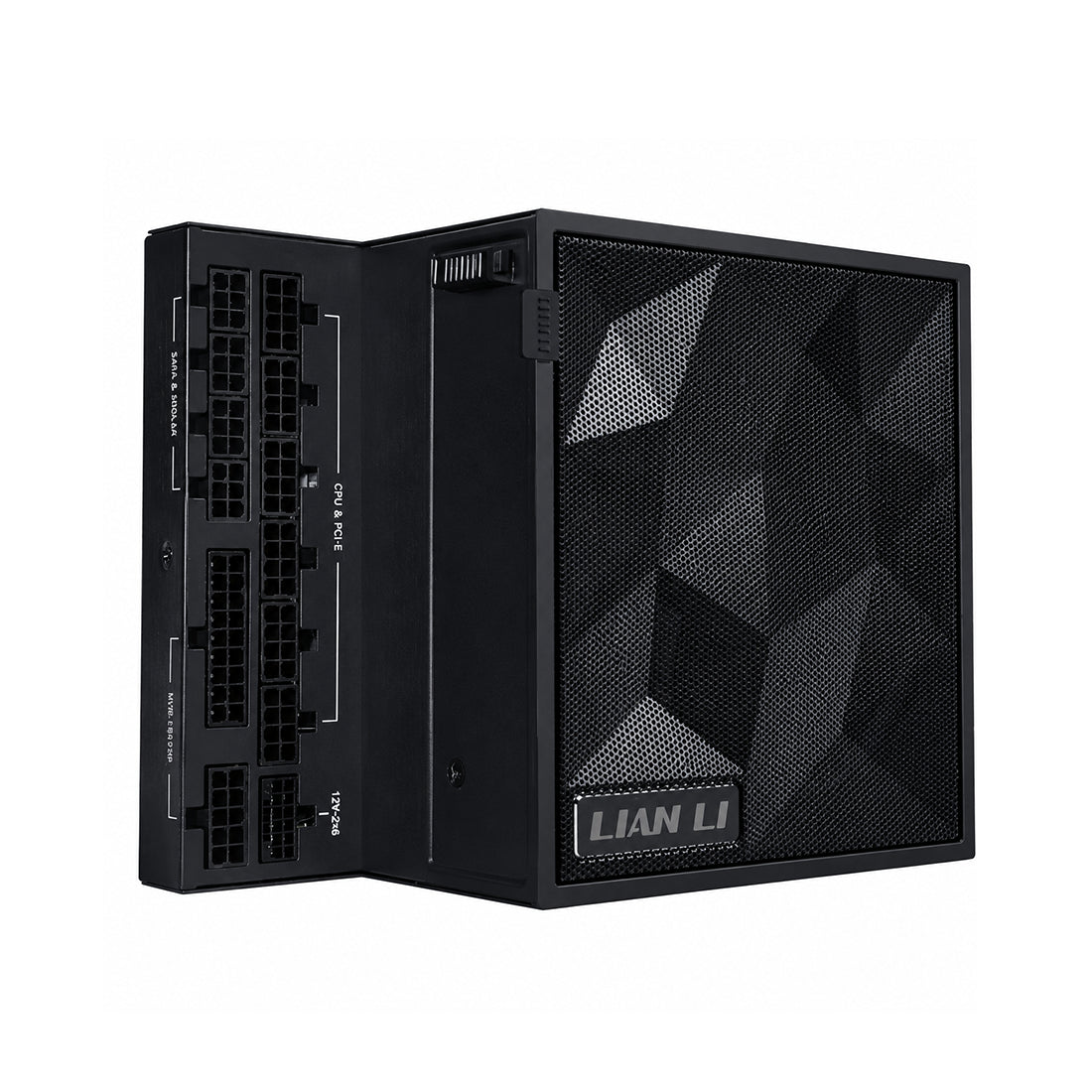 Fuente de poder Lian Li Edge 850W 80 Plus Gold full modular en color negro con diseño en L, estándar ATX 3.1 y conector PCIe 5.1 12V-2x6 - Laptop Express Caracas