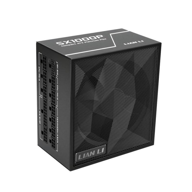 Fuente de poder Lian Li SX1000P de 1000W full modular con certificación 80 Plus Platinum y factor de forma SFX-L en color negro - Laptop Express Caracas