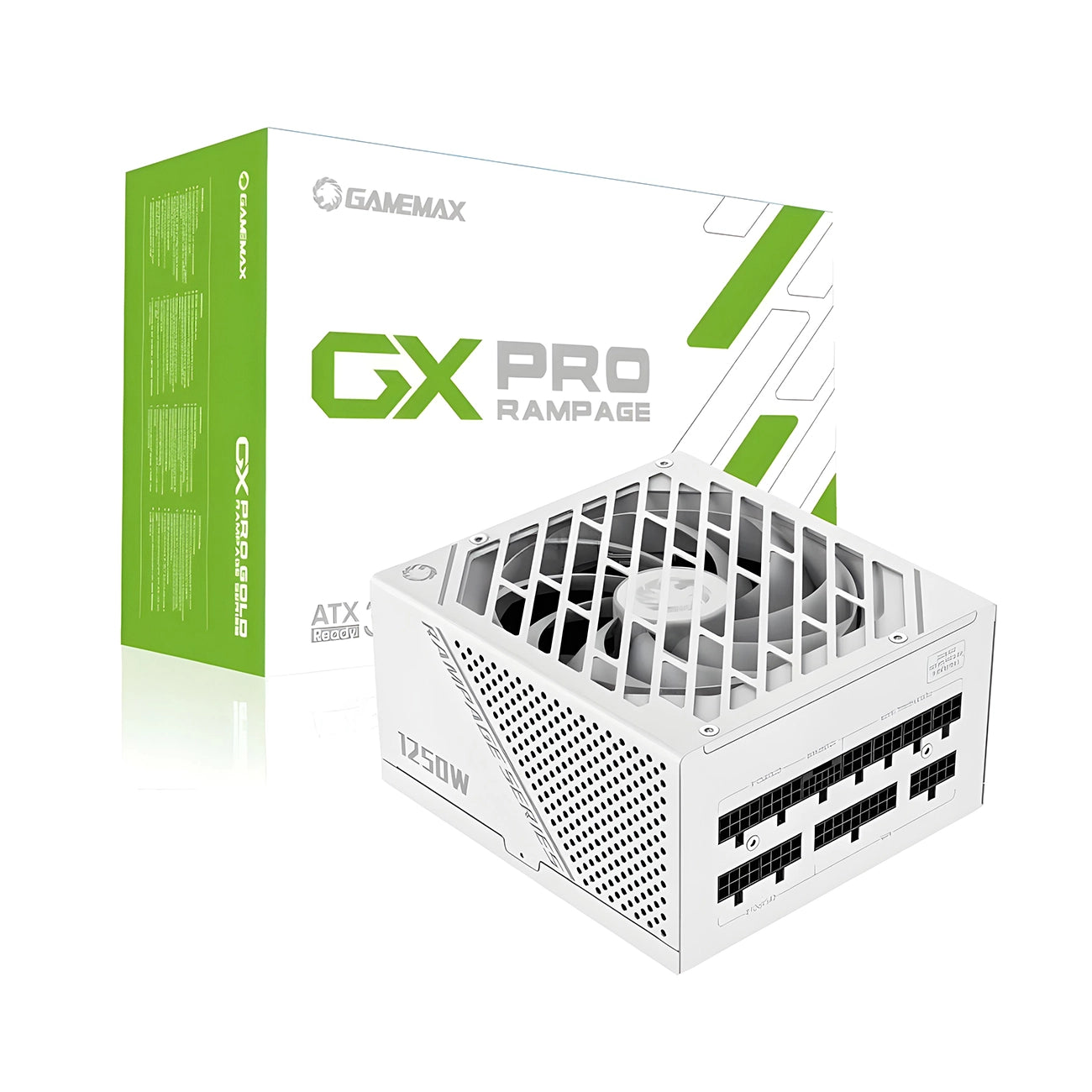 Fuente de poder GameMax GX-1250 Platinum White 1250W Full Modular ATX 3.0 - Laptop Express Caracas