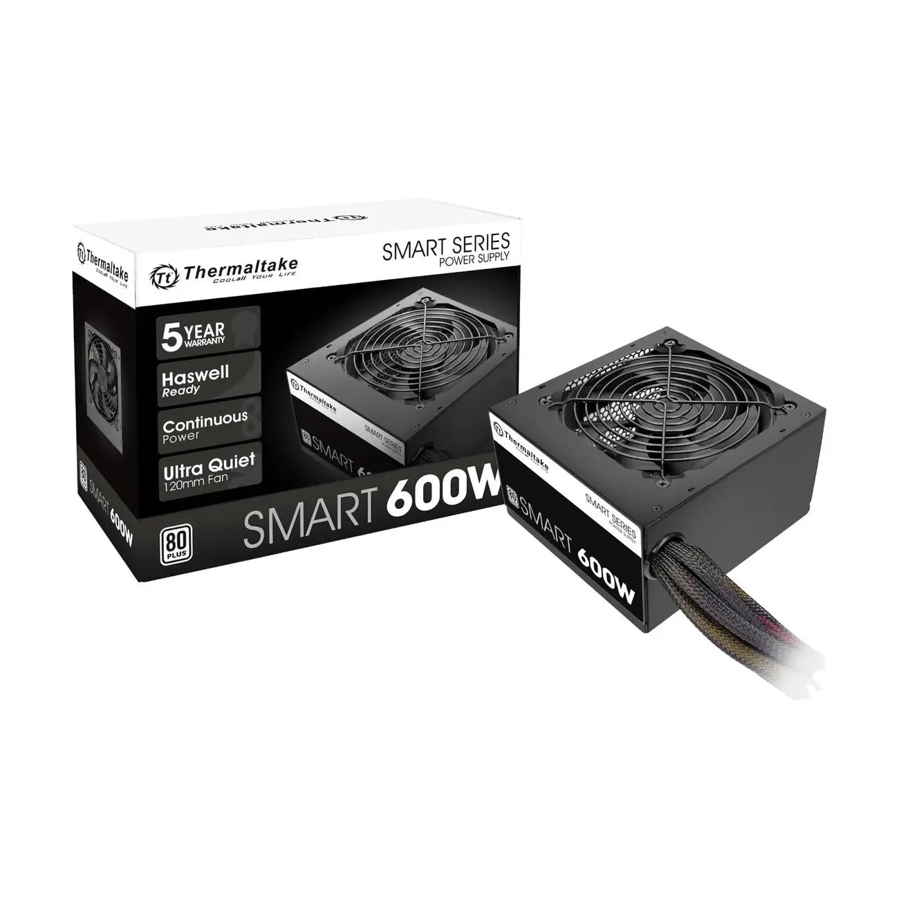 Fuente de poder Thermaltake Smart 600W 80 Plus certificada para PC Gamer - Laptop Express Caracas