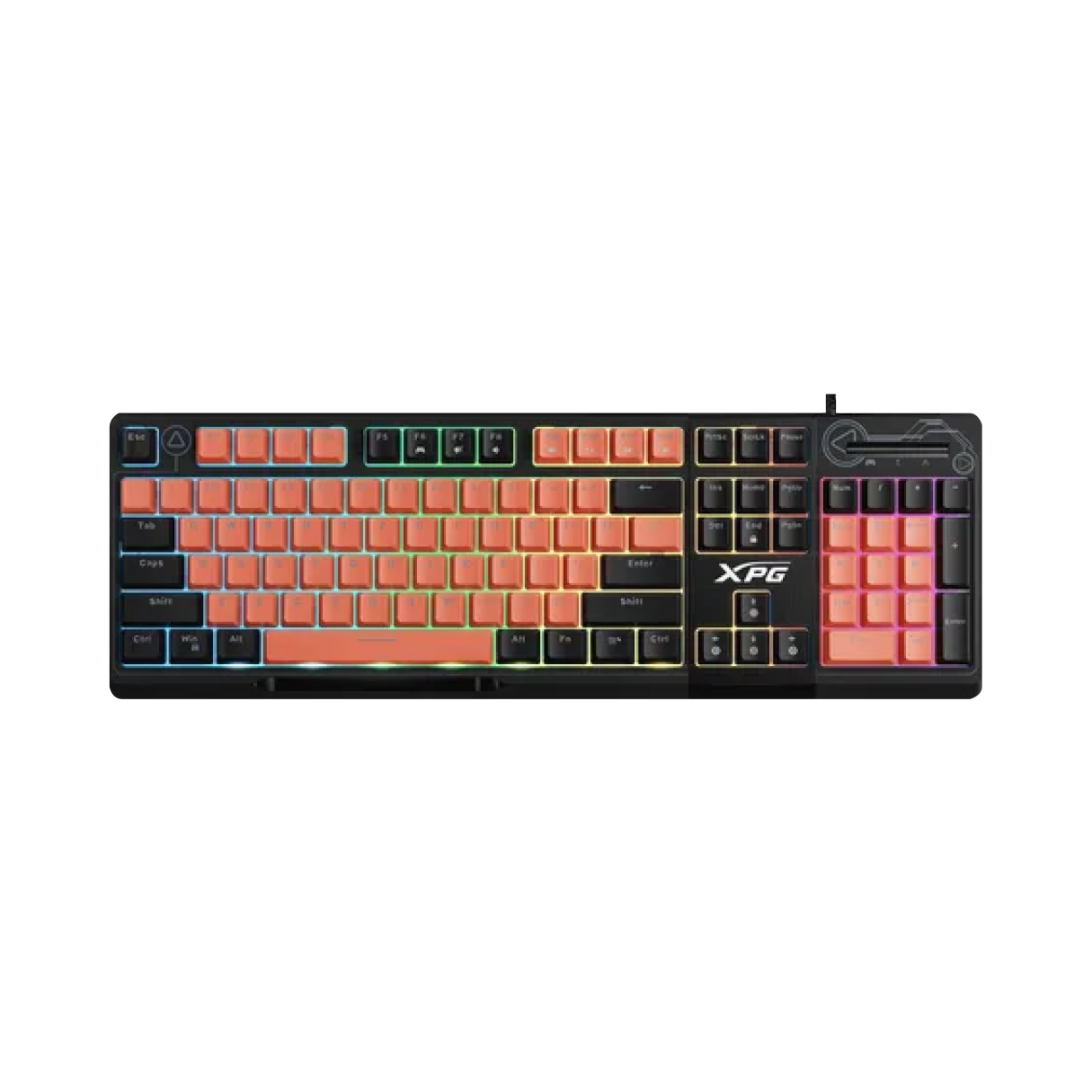 TECLADO XPG GAMING SEEKER 105Z-BK USB NEGRO-NARANJA