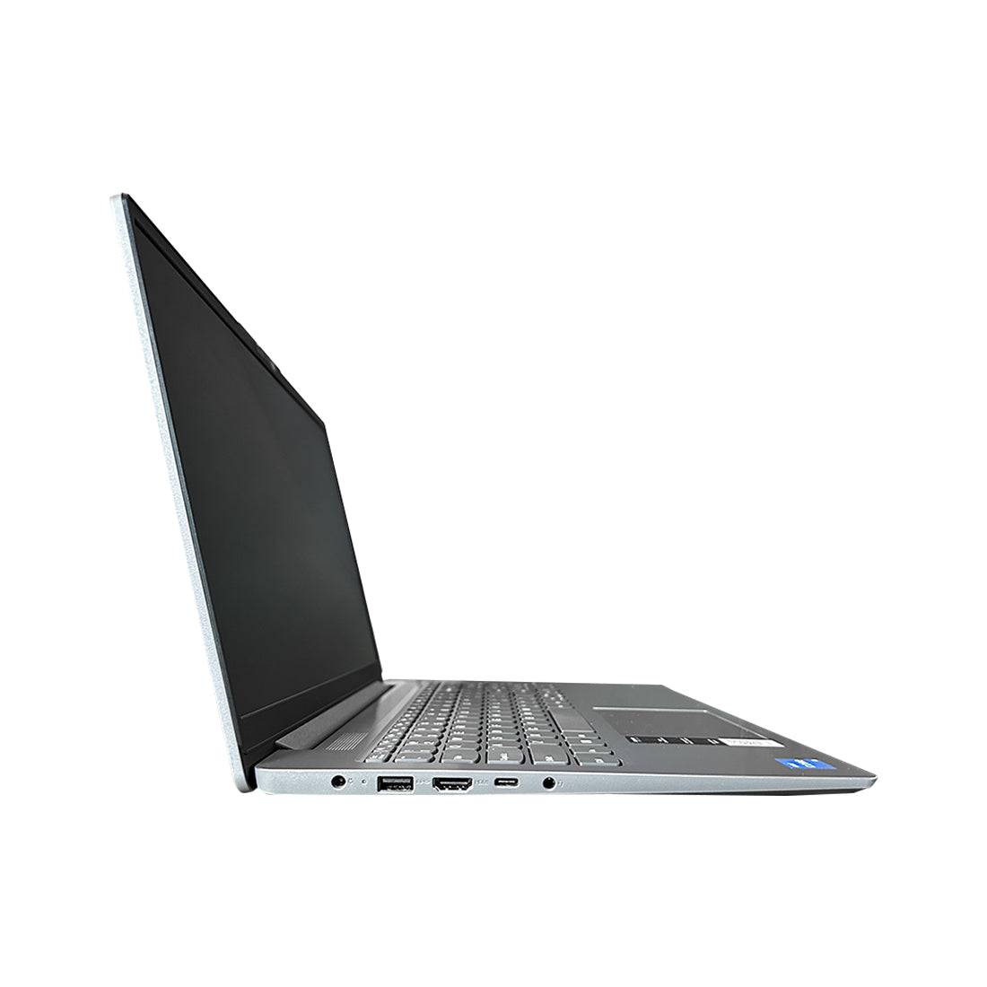 Laptop Lenovo IdeaPad 1 gris abierta mostrando pantalla Full HD y procesador Intel Core i3 de 8 núcleos - Laptop Express Caracas