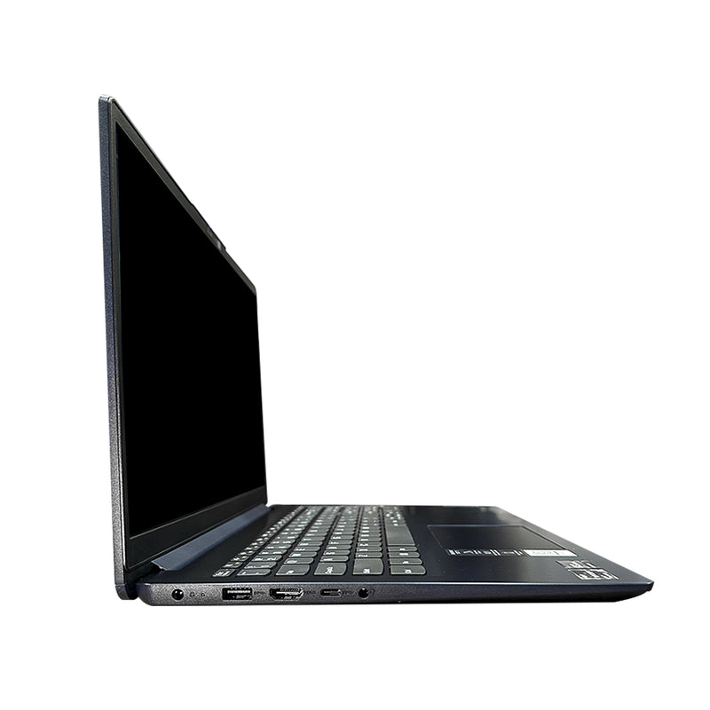 Laptop Lenovo IdeaPad 1 gris abierta mostrando pantalla táctil de 15.6 pulgadas y procesador AMD Ryzen 5 - Laptop Express Caracas