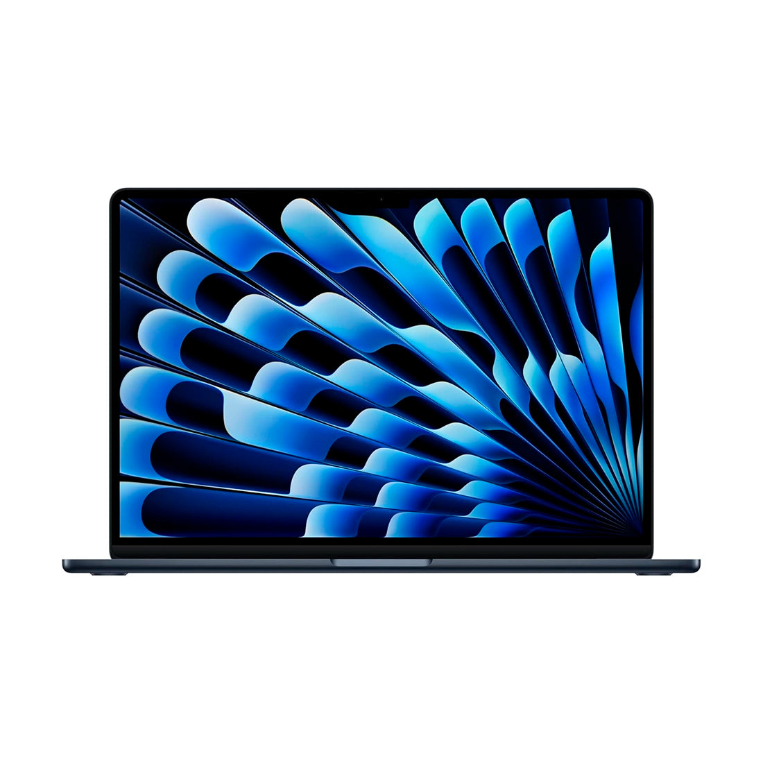 Apple MacBook Air de 15 pulgadas color Medianoche abierta mostrando pantalla Liquid Retina y diseño ultra delgado con chip M4 - Laptop Express Caracas