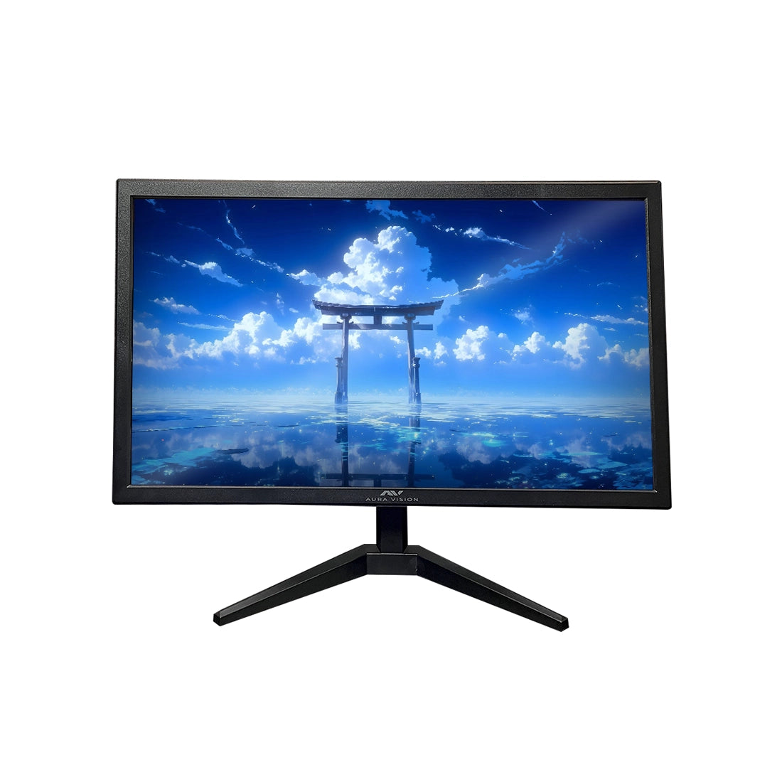 Monitor Aura Vision de 21.5 pulgadas LED Full HD 1080p color negro con entradas HDMI y VGA - Laptop Express Caracas