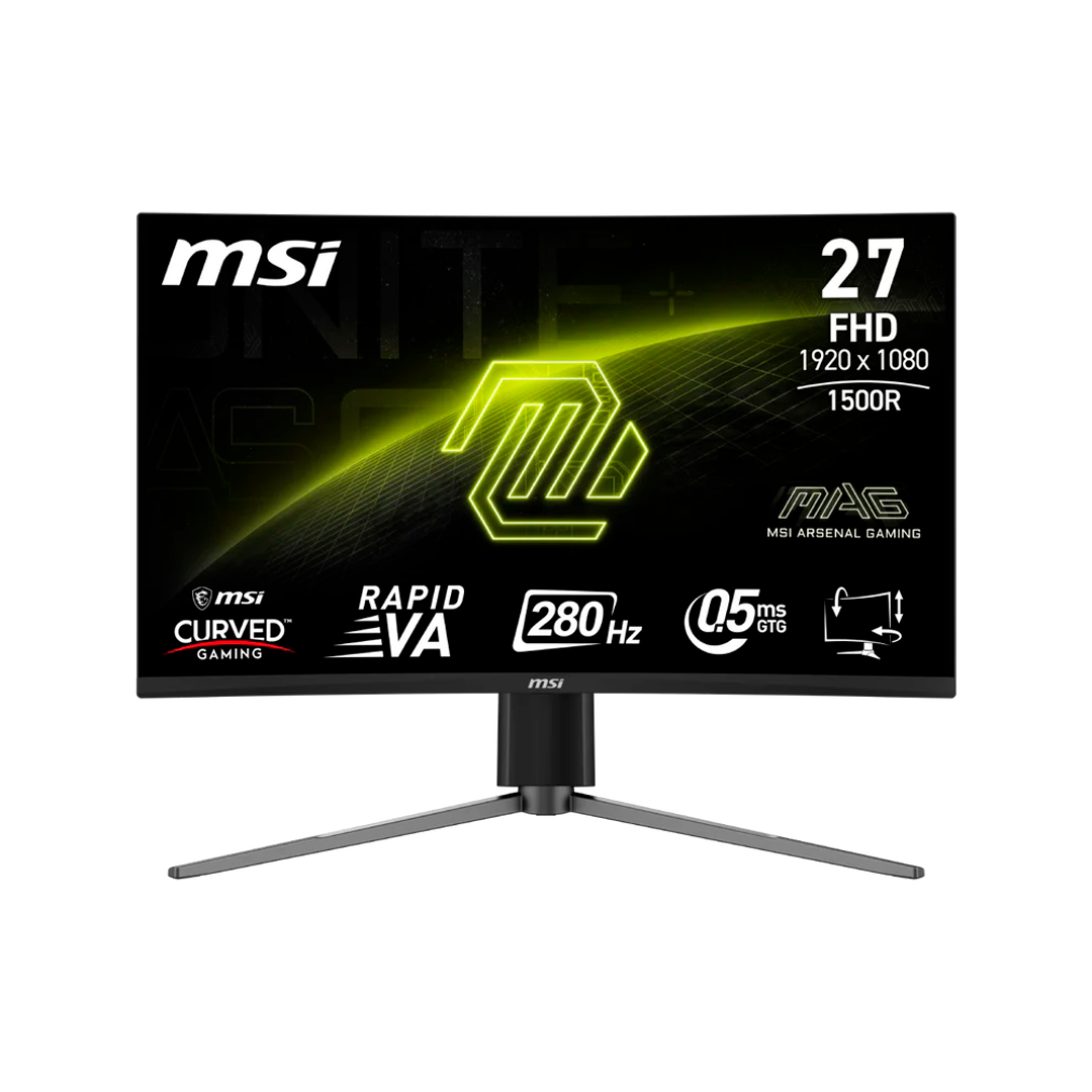 Monitor gamer curvo MSI MAG 276CXF de 27 pulgadas Full HD con panel Rapid VA de 280Hz y 0.5ms de respuesta - Laptop Express Caracas
