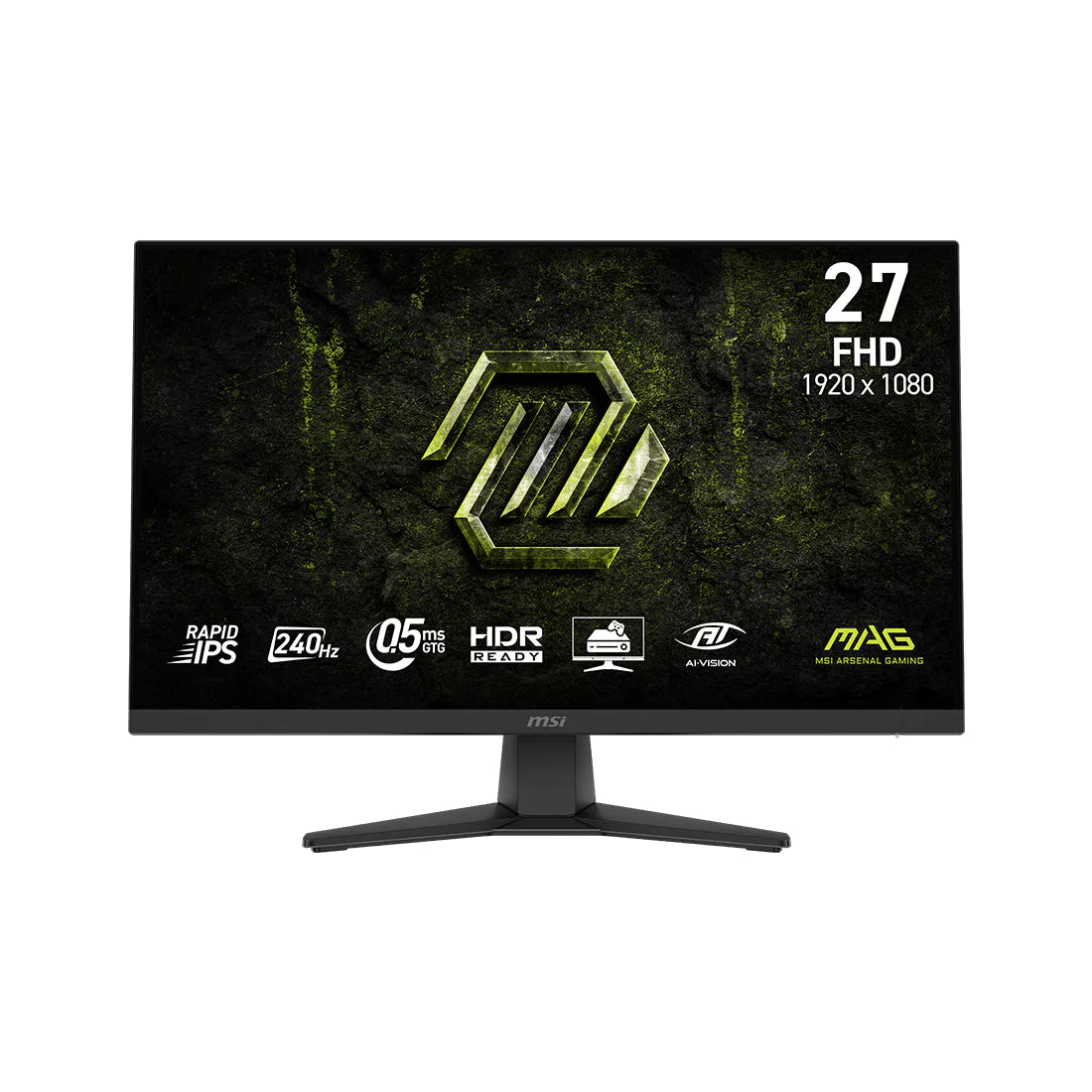 Monitor Gaming MSI MAG 272F X24 de 27 pulgadas con panel Rapid IPS, resolución Full HD 1080p, tasa de refresco de 240Hz y tiempo de respuesta de 1ms - Laptop Express Caracas