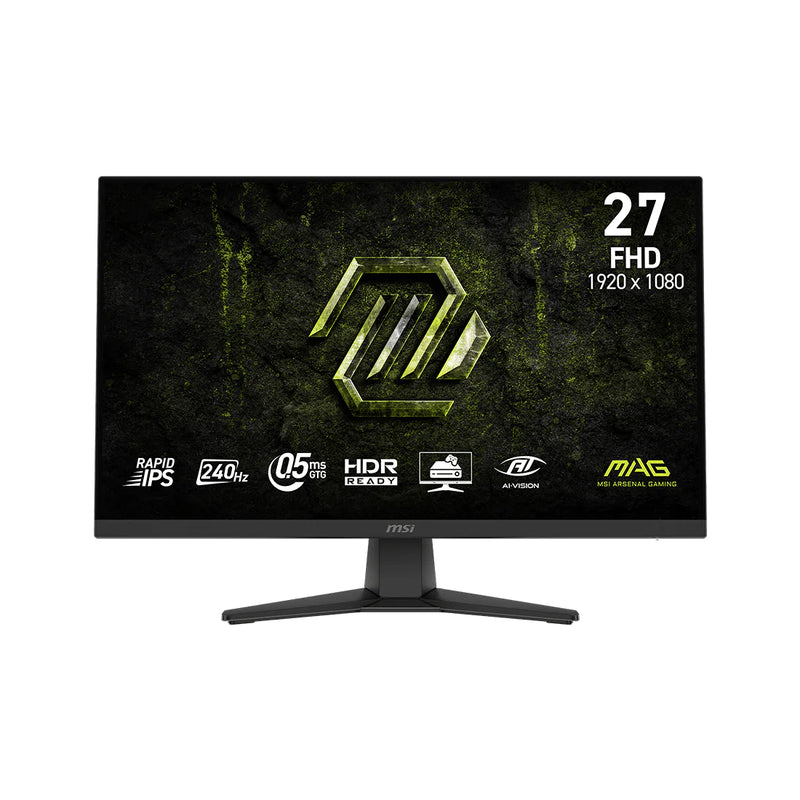 Monitor Gaming MSI MAG 272F X24 de 27 pulgadas con panel Rapid IPS, resolución Full HD 1080p, tasa de refresco de 240Hz y tiempo de respuesta de 1ms - Laptop Express Caracas