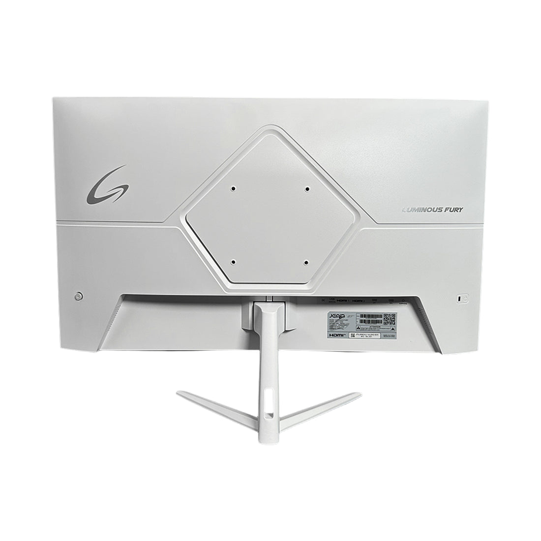 Monitor gamer para PC JEMIP 27 pulgadas Luminous Fury con resolucion 2K QHD 2560x1440 panel IPS tasa de refresco de 200hz iluminacion rgb y chasis blanco - Laptop Express Caracas
