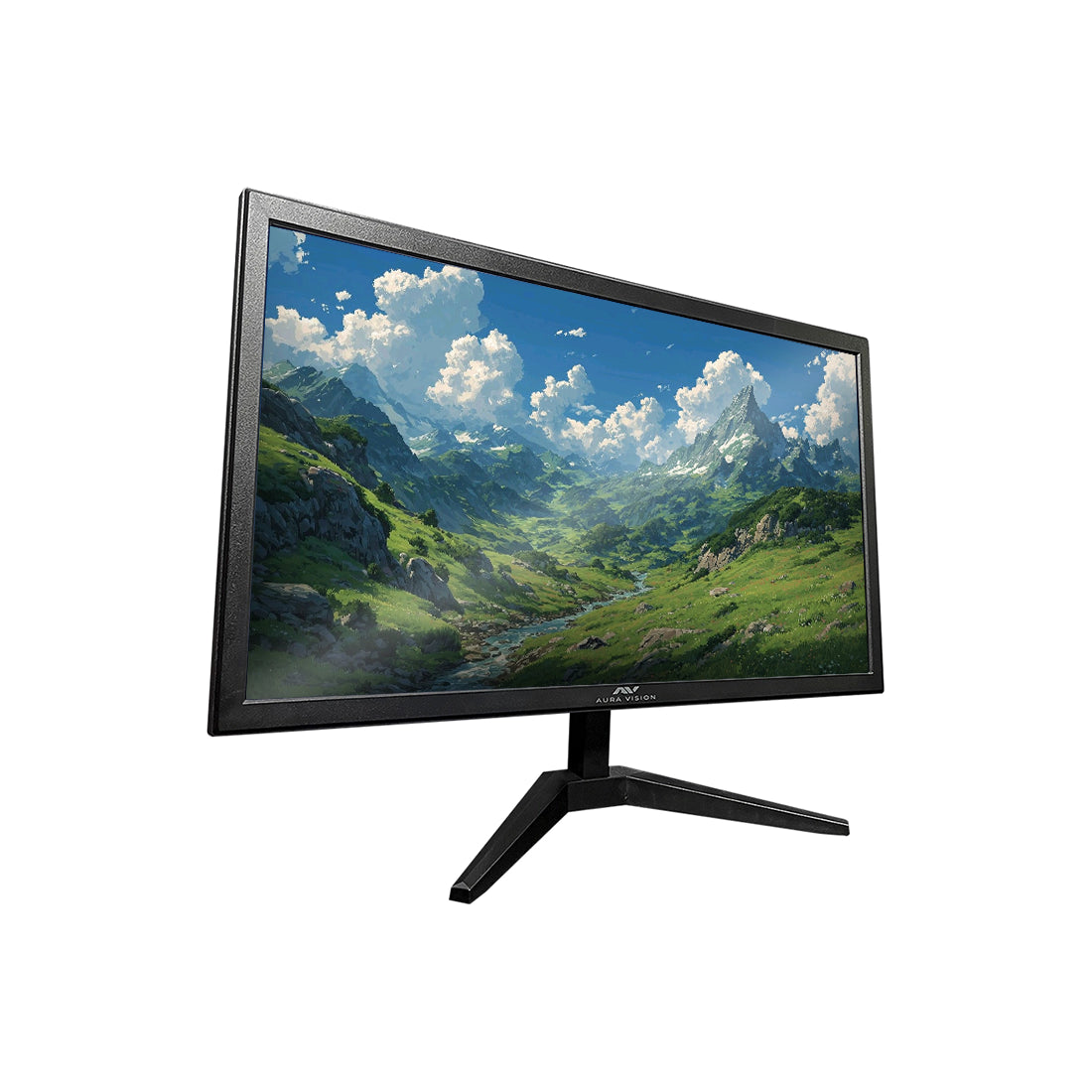 Monitor LED Aura Vision de 19.5 pulgadas resolución 1600x900 con puertos HDMI y VGA color negro - Laptop Express Caracas
