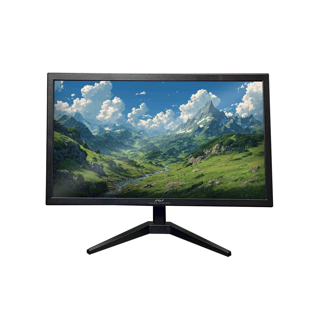 Monitor LED Aura Vision de 19.5 pulgadas resolución 1600x900 con puertos HDMI y VGA color negro - Laptop Express Caracas