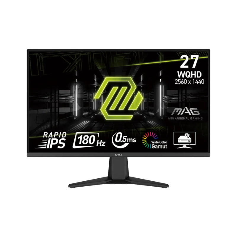 Monitor MSI PRO MP275QF de 27 pulgadas resolución 2K WQHD 1440p panel IPS plano con 180Hz de tasa de refresco - Laptop Express Caracas