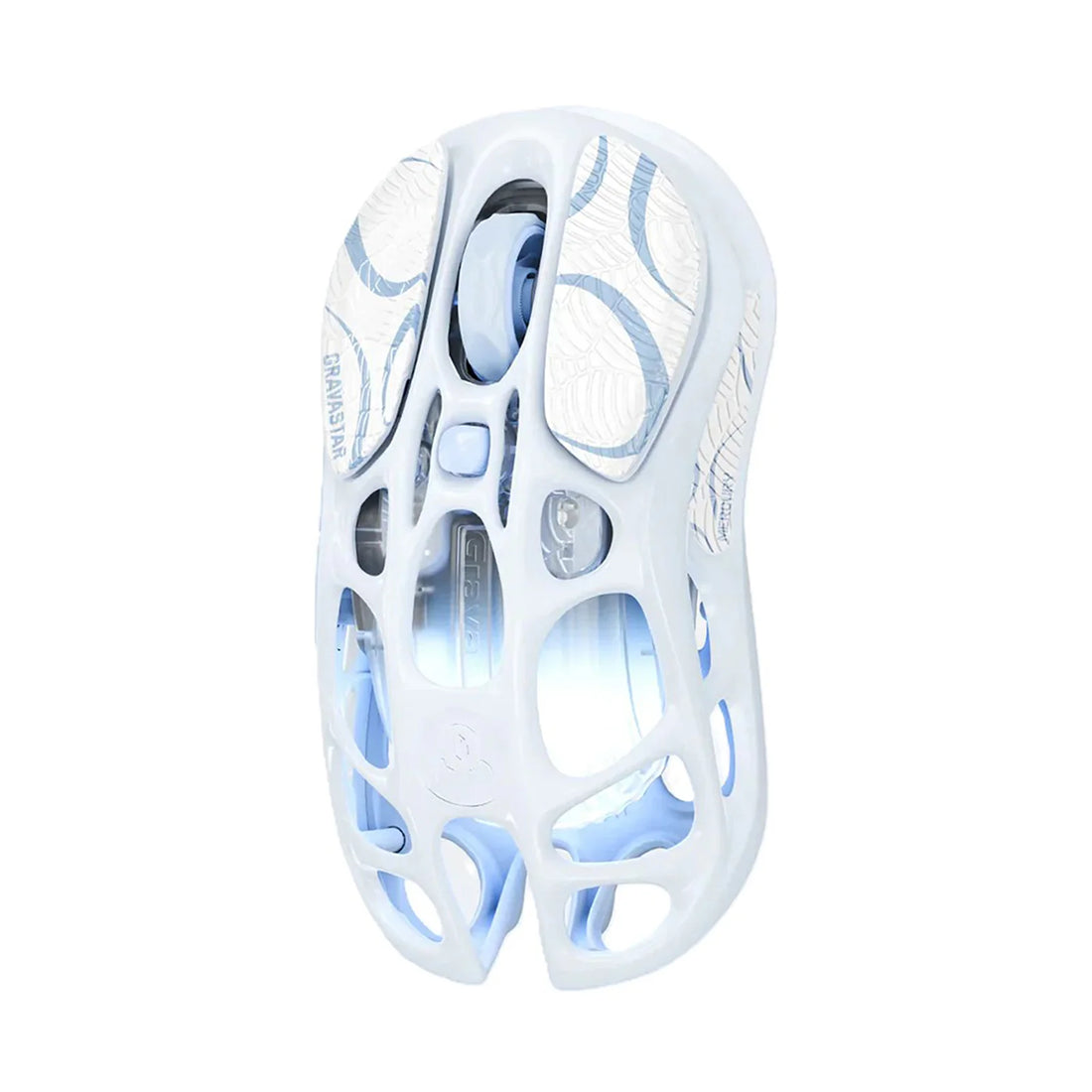 Mouse gamer inalámbrico de magnesio GravaStar Mercury M1 Pro edicion especial Ice Blue con sensor de 26000 dpi - Laptop Express Caracas