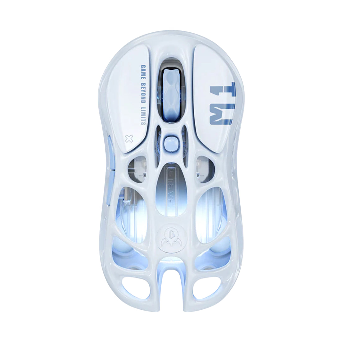 Mouse gamer inalámbrico de magnesio GravaStar Mercury M1 Pro edicion especial Ice Blue con sensor de 26000 dpi - Laptop Express Caracas