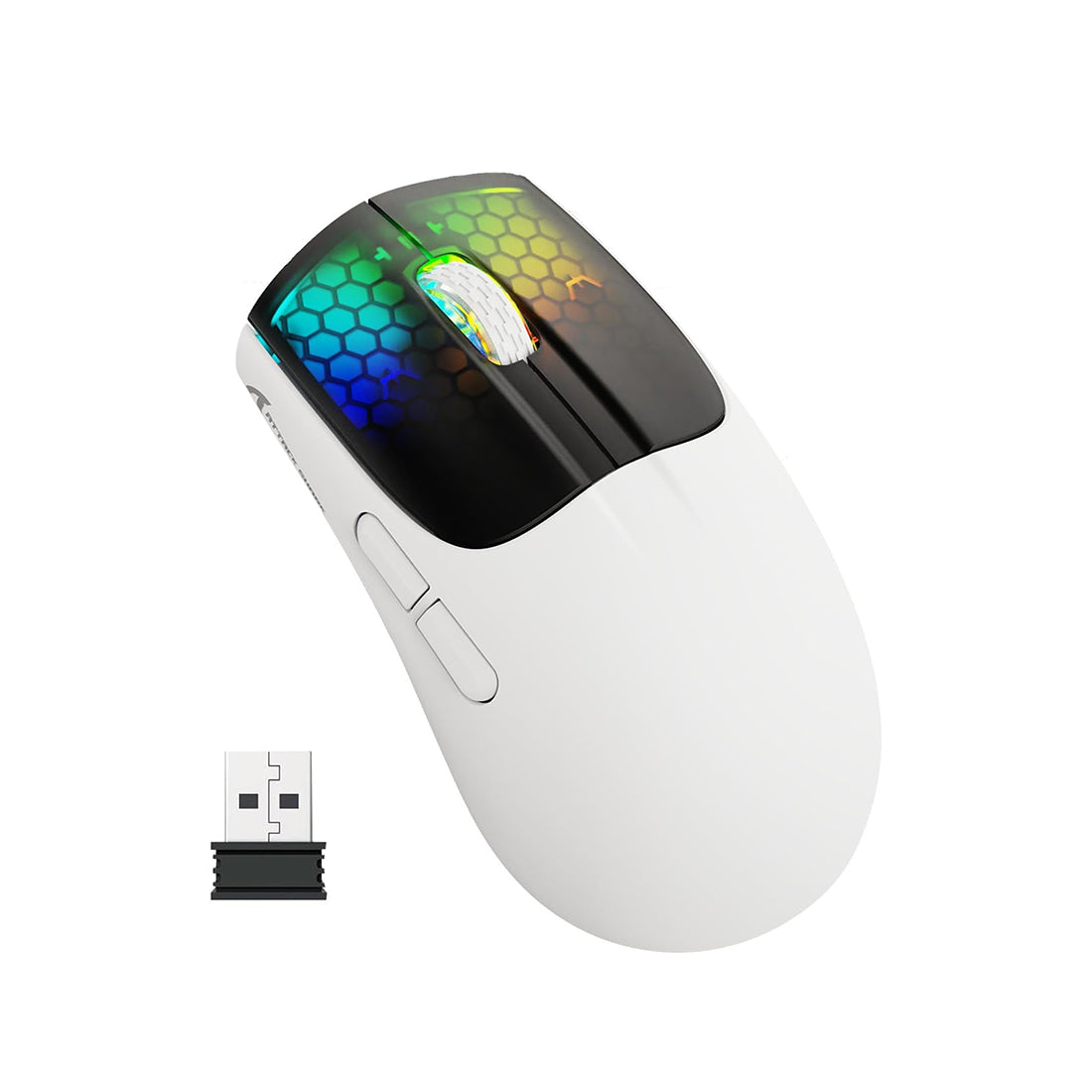 Mouse gamer inalámbrico Attack Shark X5 negro con iluminación RGB, sensor de 4000 DPI y conectividad trimodo - Laptop Express Caracas