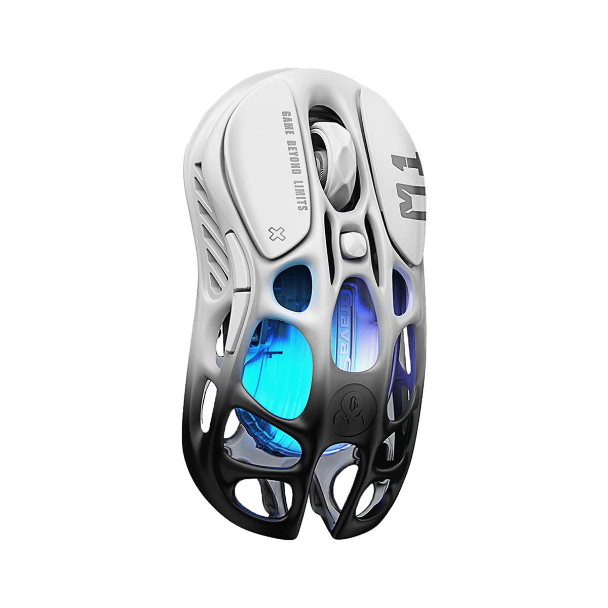 Mouse gamer inalámbrico GravaStar Mercury M1 Pro en aleación de magnesio color negro degradado con sensor PAW3395 de 26k DPI - Laptop Express Caracas