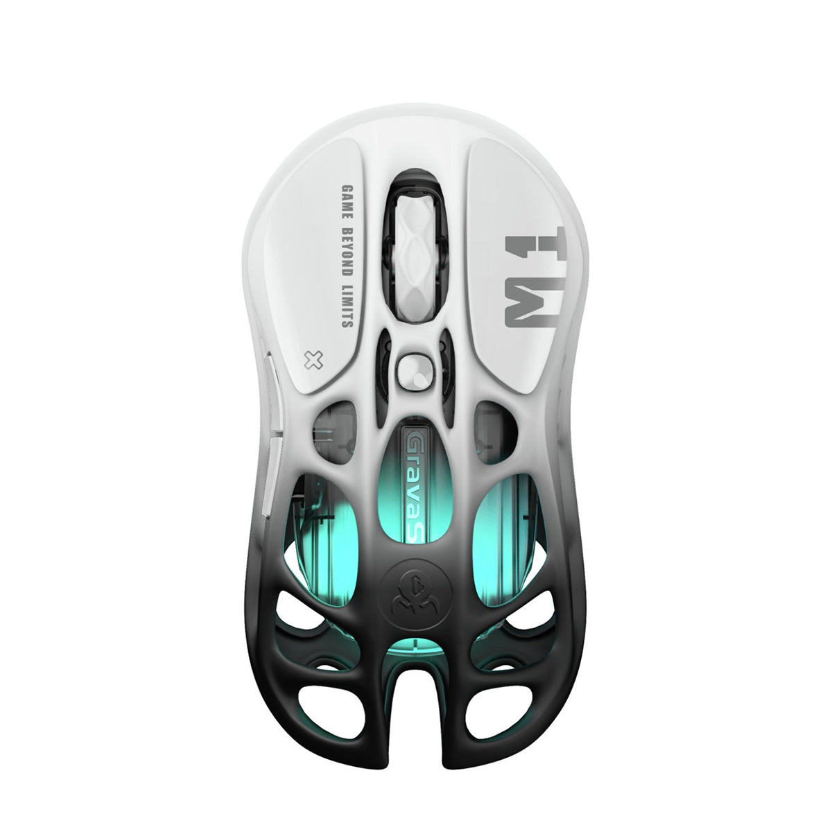 Mouse gamer inalámbrico GravaStar Mercury M1 Pro en aleación de magnesio color negro degradado con sensor PAW3395 de 26k DPI - Laptop Express Caracas
