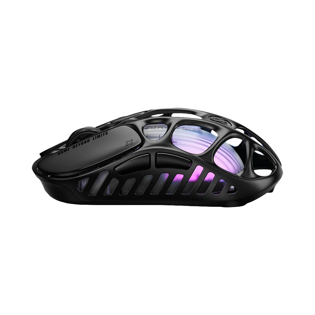 Mouse gamer inalámbrico GravaStar Mercury GSX negro de aleación de magnesio ultraligero 49g con sensor PAW 3950 de 32000 DPI - Laptop Express Caracas