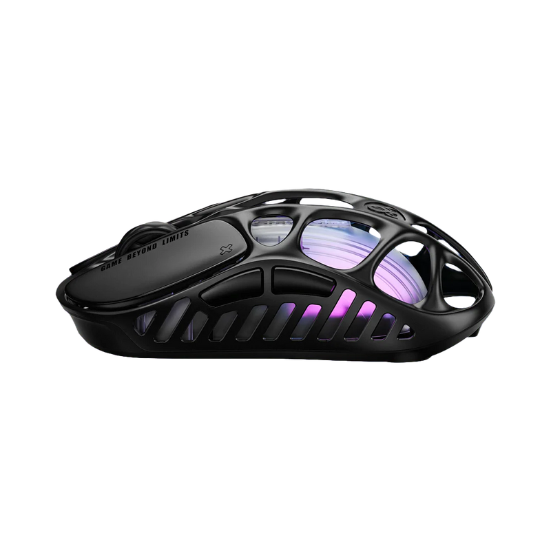 Mouse gamer inalámbrico GravaStar Mercury GSX negro de aleación de magnesio ultraligero 49g con sensor PAW 3950 de 32000 DPI - Laptop Express Caracas
